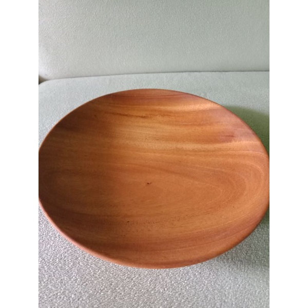 piring klasik kayu 18,5cm, piring rujak ,piring dekorasi produk makanan.