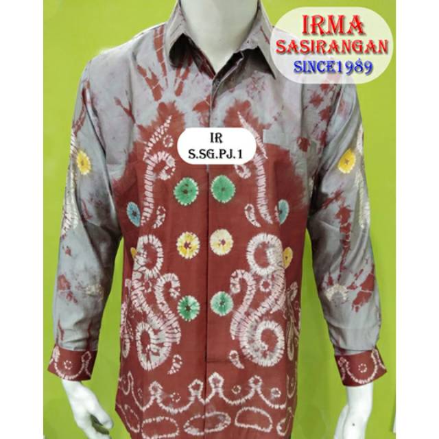 Baju Kemeja Sasirangan Bahan Sutra / IR.S.SG.PJ.1