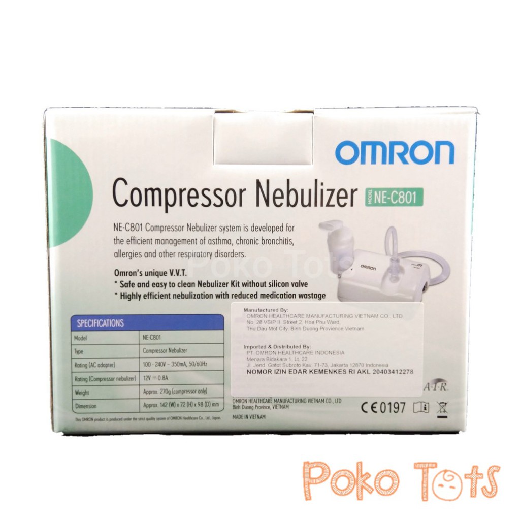 Omron NE-C801 Compressor Nebulizer Alat Uap Nebuliser Garansi Resmi