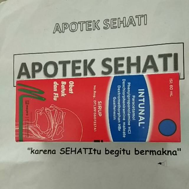 Intunal Sirup Pereda Batuk Flu / Obat Batuk Murah 60ml