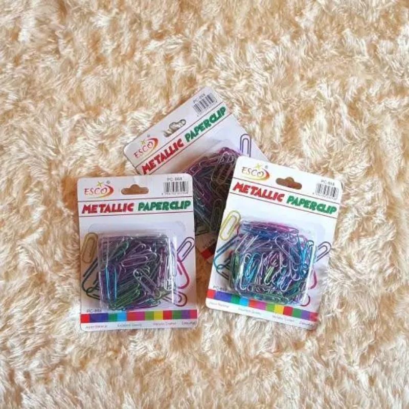 Clip Kertas Metalic Warna Warni Perbox Anti Karat