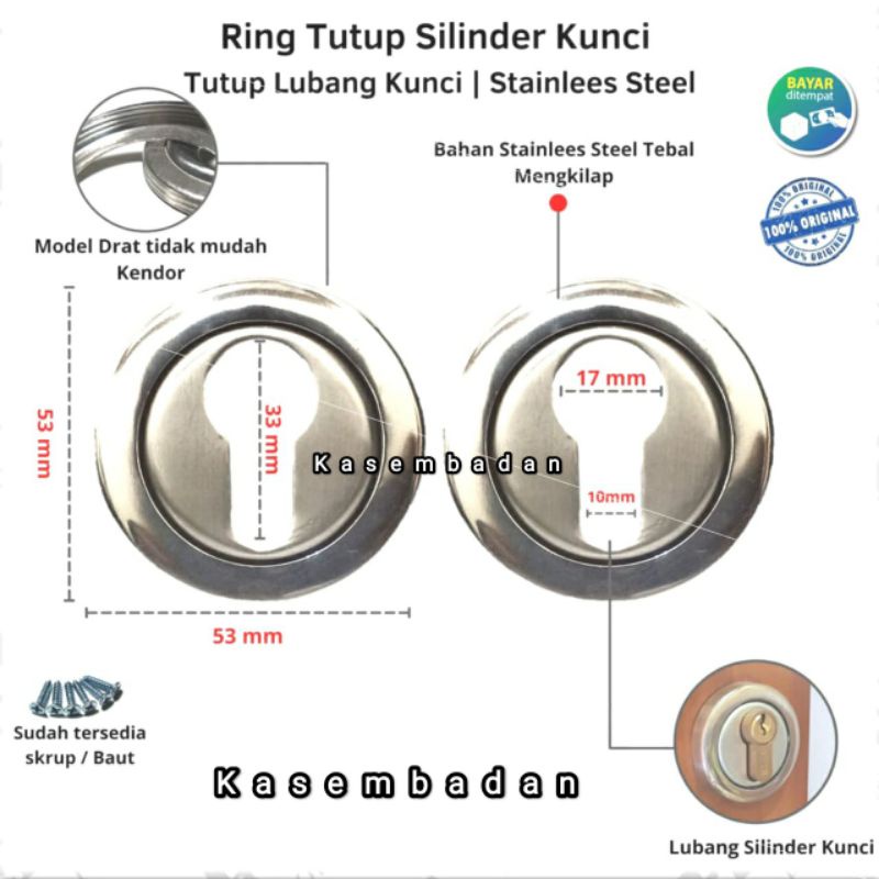 Lubang kunci pintu rumah stainless lubang kunci bodi pelor kunci pintu rumah