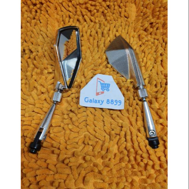 Spion Tomok CNC tangkai kecil silver