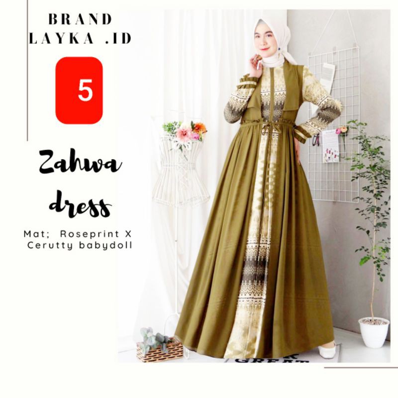 GAMIS TERBARU ZAHWA DRESS BY LAYKA