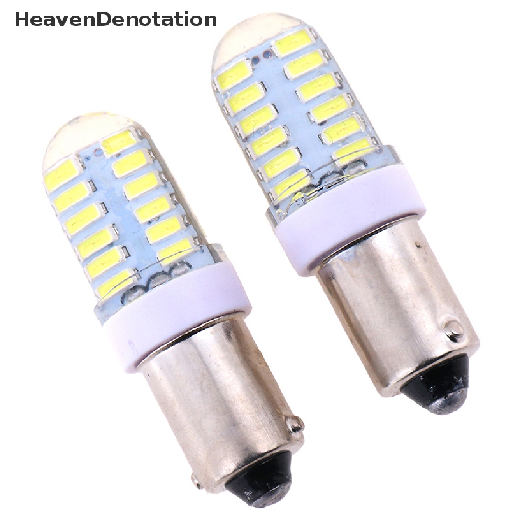 2pcs Lampu Led Ba9S T11 T4W 3014 24smd 12v Warna Putih Untuk Interior Samping Mobil