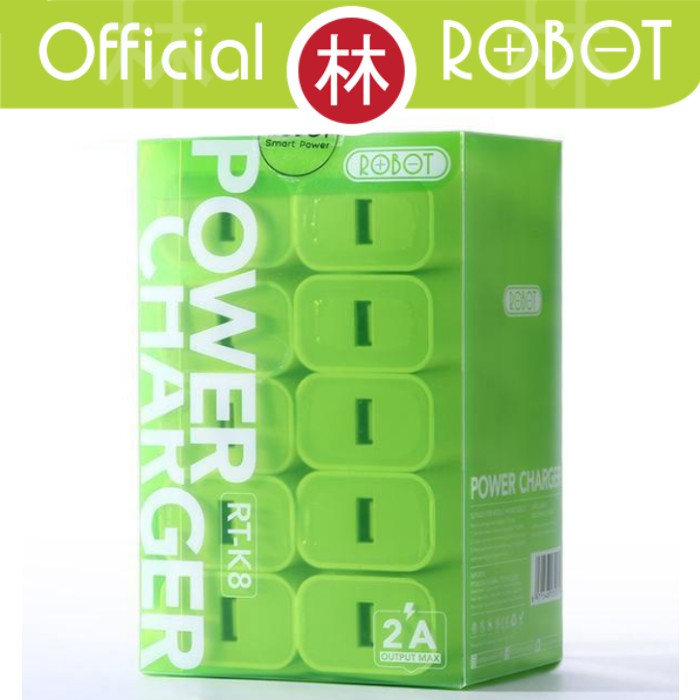 Robot RT-K8 10W 2A Small &amp; Portable Charger - 1 Kotak 10 Pcs