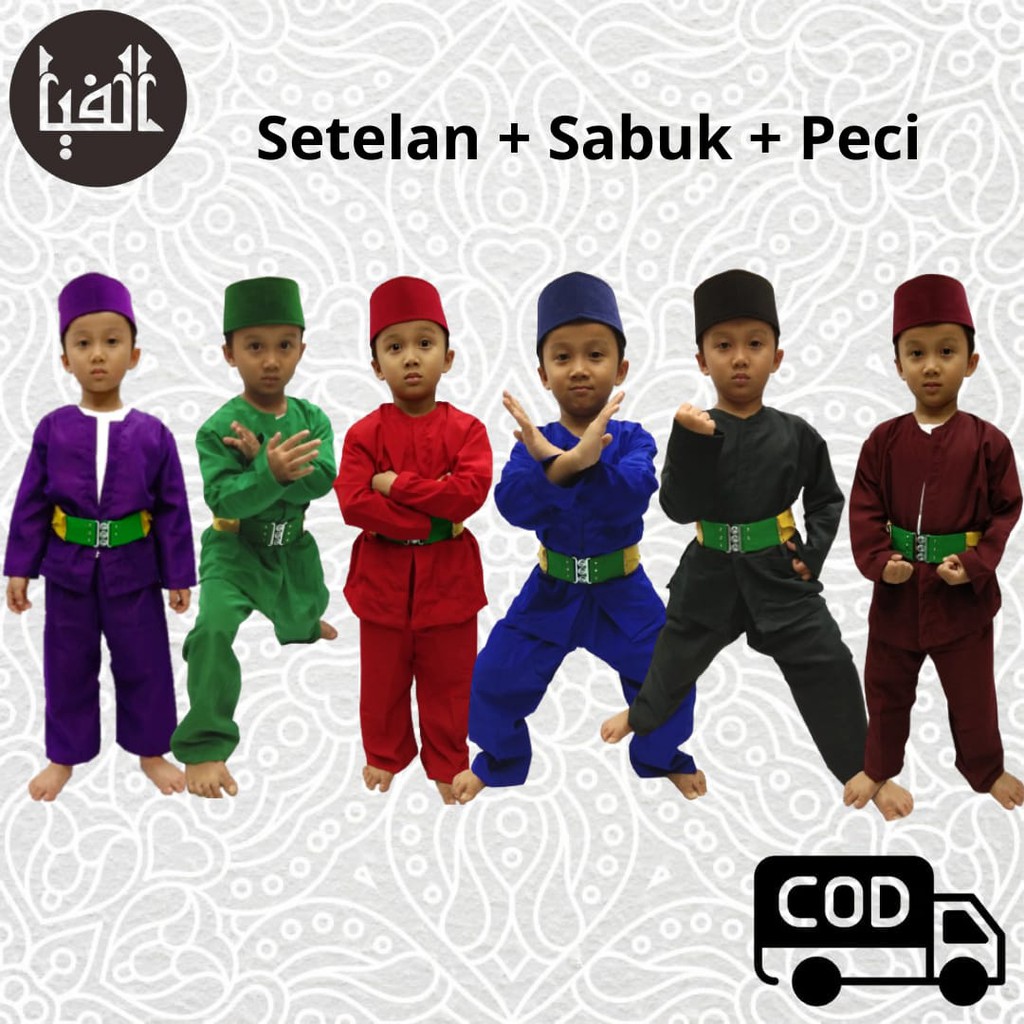 Baju Pangsi Anak Setelan Betawi Anak Lengkap