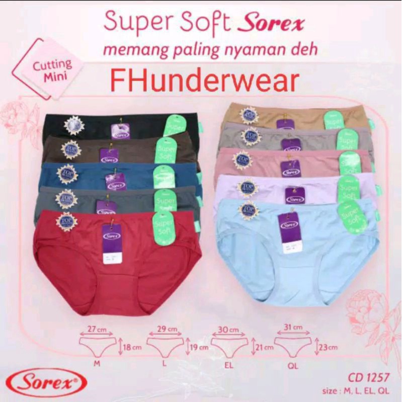 Celana Dalam Wanita Sorex 1257 / CD Wanita Super Soft Sorex 1257 ( BARU)