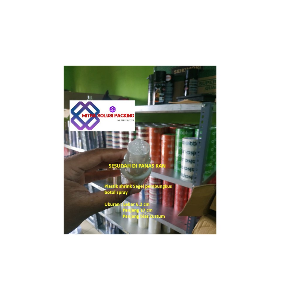 SEGEL BOTOL SPRAY / PLASTIK SEGEL / PLASTIK SHRINK / SEGEL TUTUP BOTOL