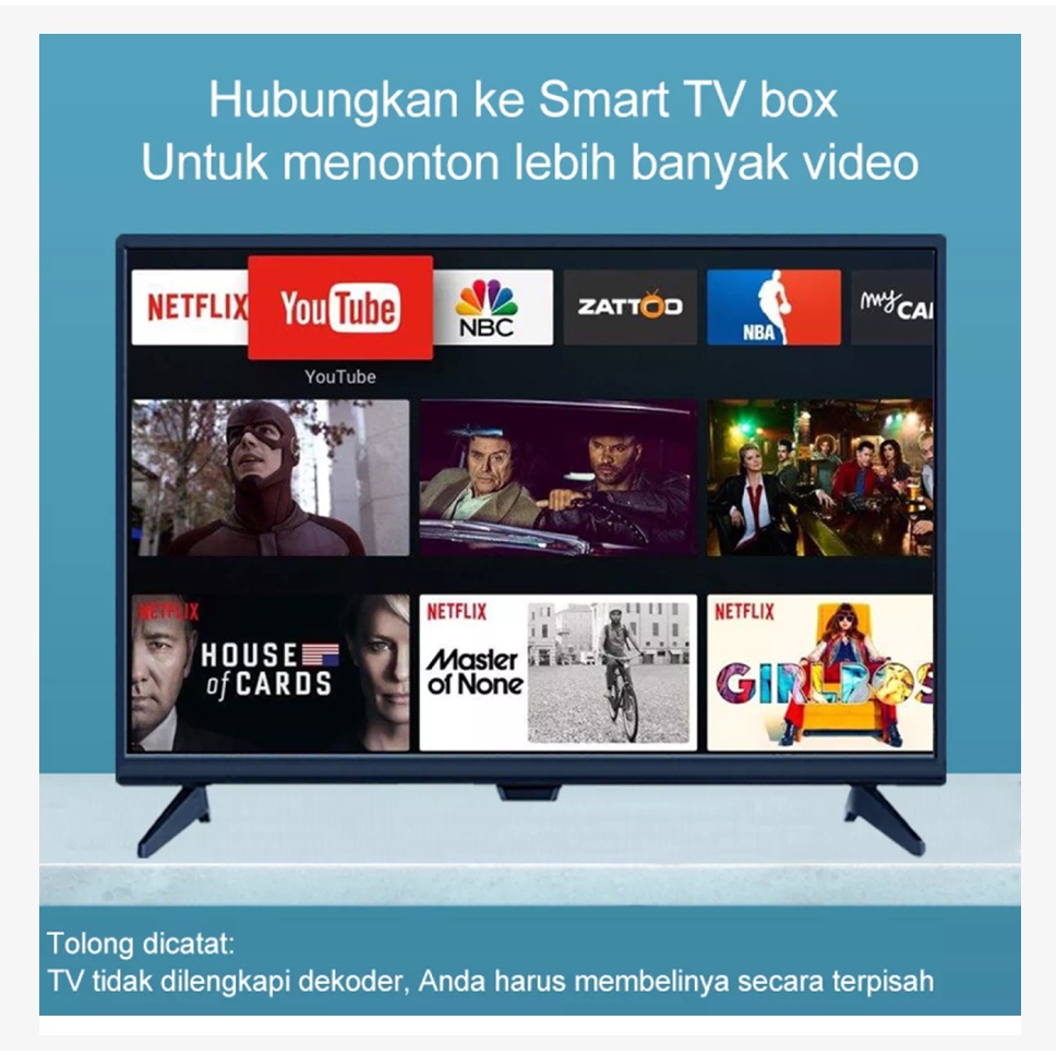 PROMO TV LED 24 INCI DIGITAL DVBT2 LAYAR HD SUPPORT HDMI VGA AV DAN USB GARANSI 12 BULAN