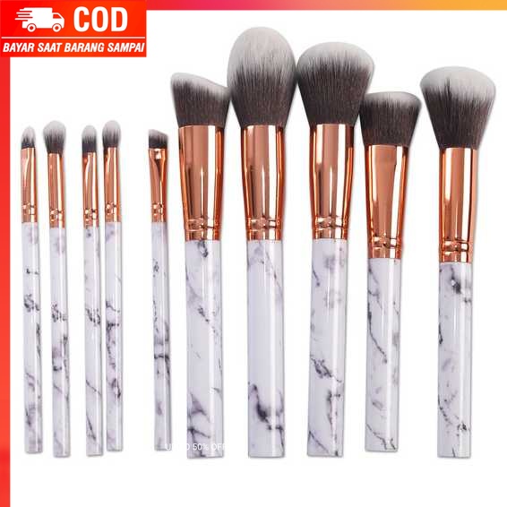 (100% BARANG ORI) Marble Brush Make Up 10 Set