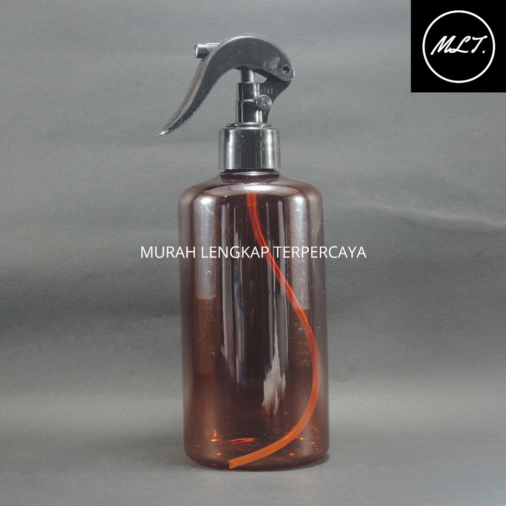 BOTOL AMBER 500ML SPRAY TRIGGER COKLAT