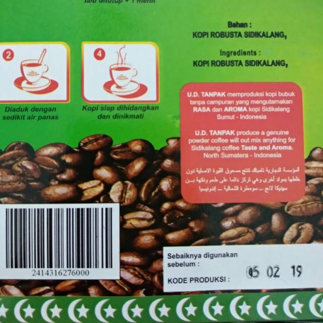 

Kopi tanpak asli sidikalang