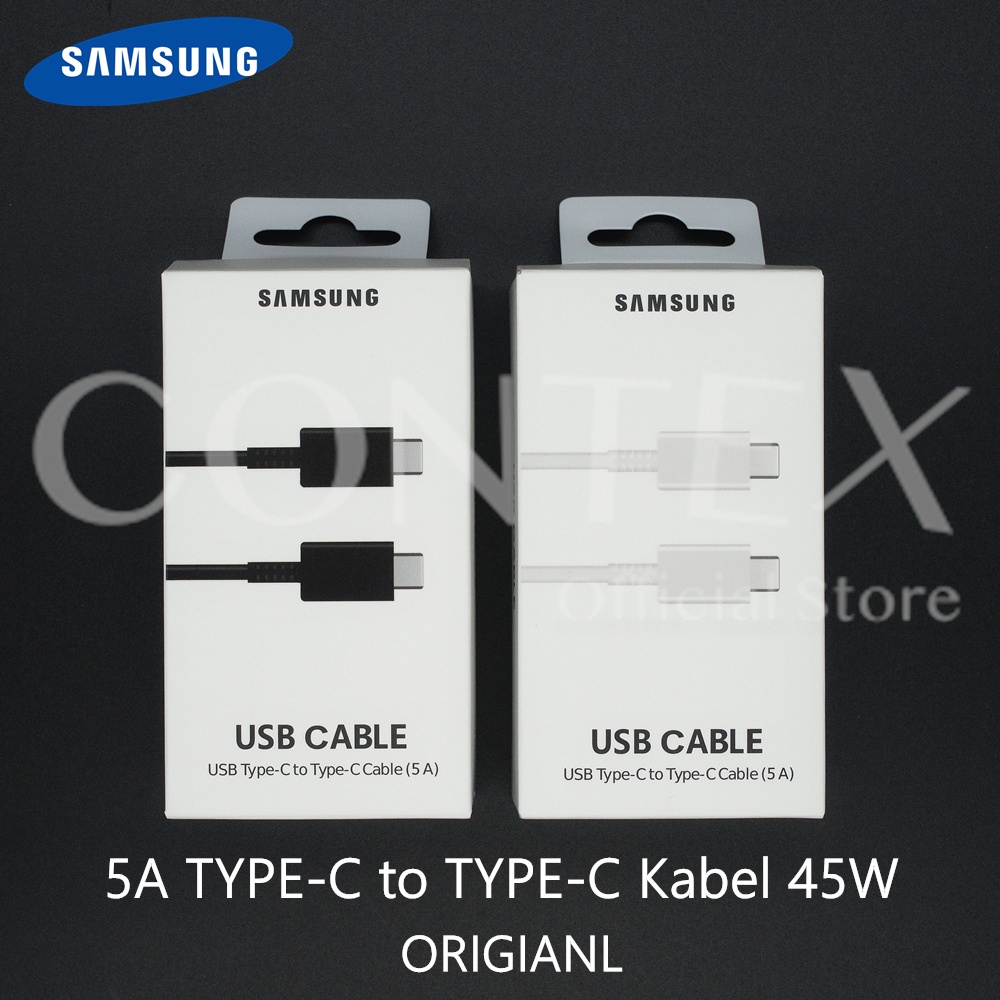 45W Kabel data Samsung 5A Type C To Type C SUPER FAST CHARGING ORIGINAL 100%