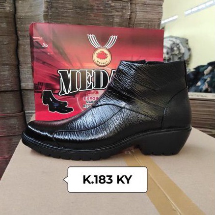 Sepatu Kulit PDH pria boots polri TNI security guard PNS sepatu Kerja formal Tampil lebih keren