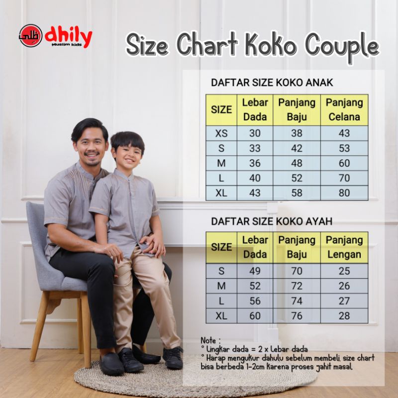 KOKO COUPLE ANAK AYAH | akyas 9 by dhily | baju koko couple, koko anak