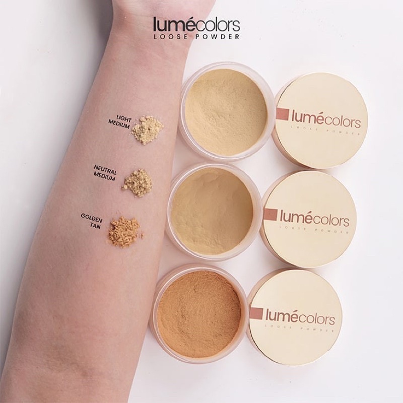 Lumecolors Loose Powder pore Blurring Effect With Control Bedak Tabur Golden Tan Medium LightNeutral