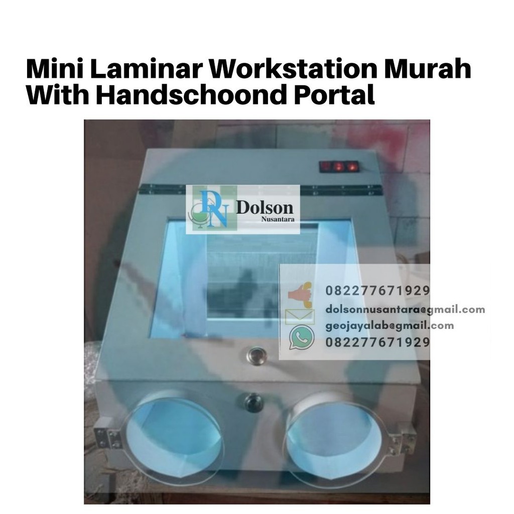 Mini Laminar Handschoon Portal Laboratorium Clean Room Workstation Geojaya Murah Banget