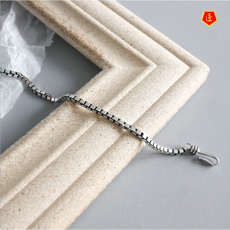 [Ready Stock]Personalized Retro 925 Silver Bracelet