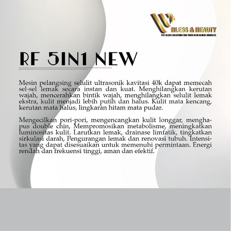 RF 5in1 Alat rf wajah Pelangsing Badan Alat RF Slimming  machine + 40k