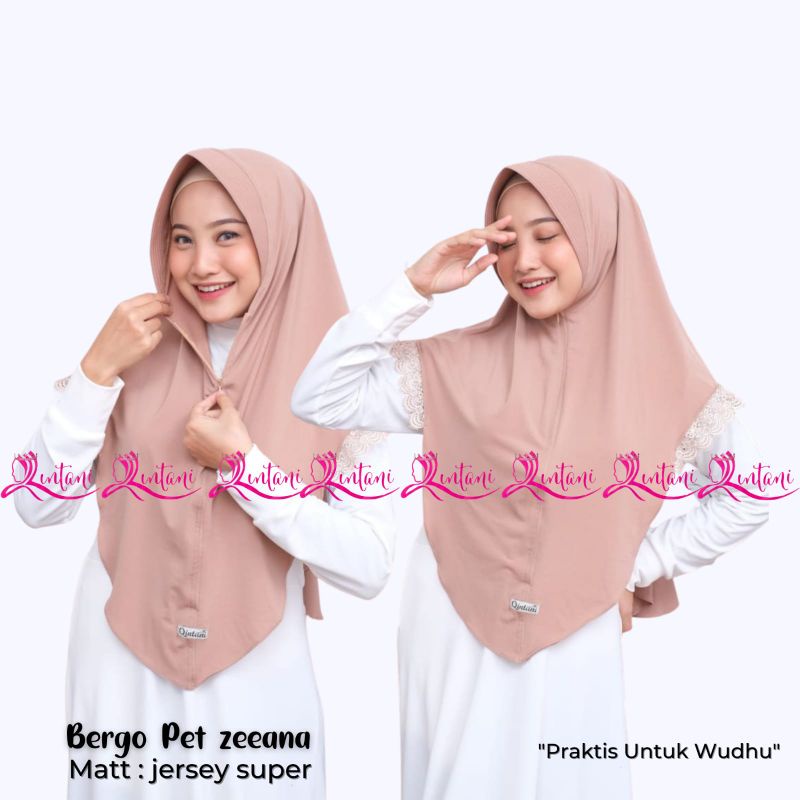 BERGO ZEENA QINTANI HIJAB BERGO ZARA RENDA WAHYU BU SHAFIRA HIJAB INSTAN RENDA BERGO POLOS JERSEY SUPER PREMIUM KERUDUNG ZIPPER-7
