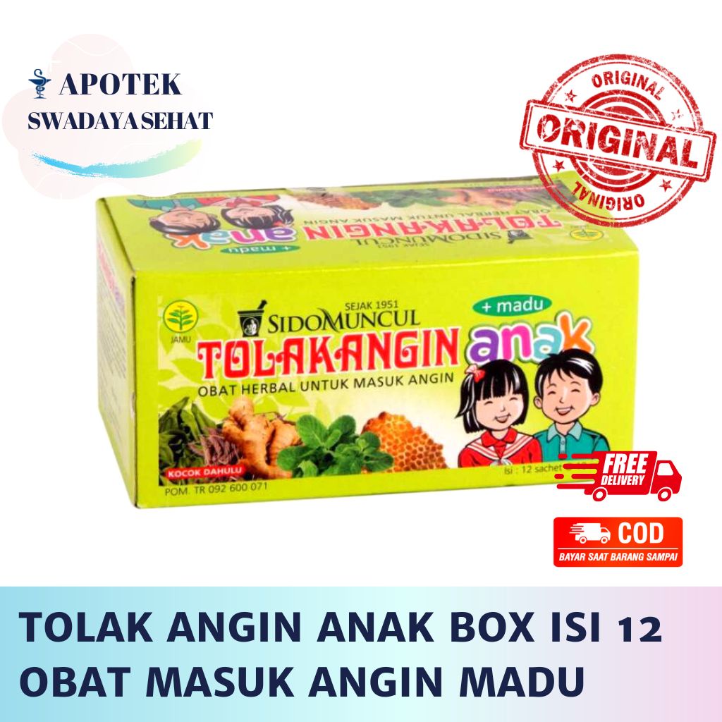 TOLAK ANGIN ANAK BOX Cair Isi 12 Sachet - Obat Masuk Angin Kembung Anak