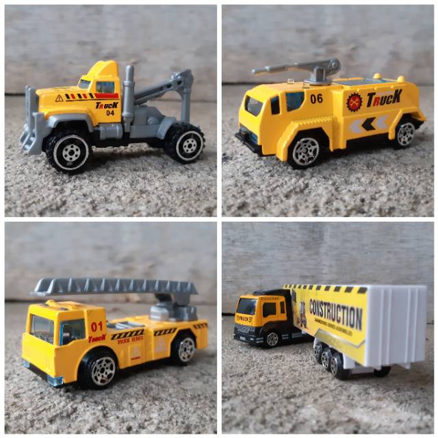 Diecast Set Truk Kontruksi - Mainan Miniatur Mobil Contruction Anak