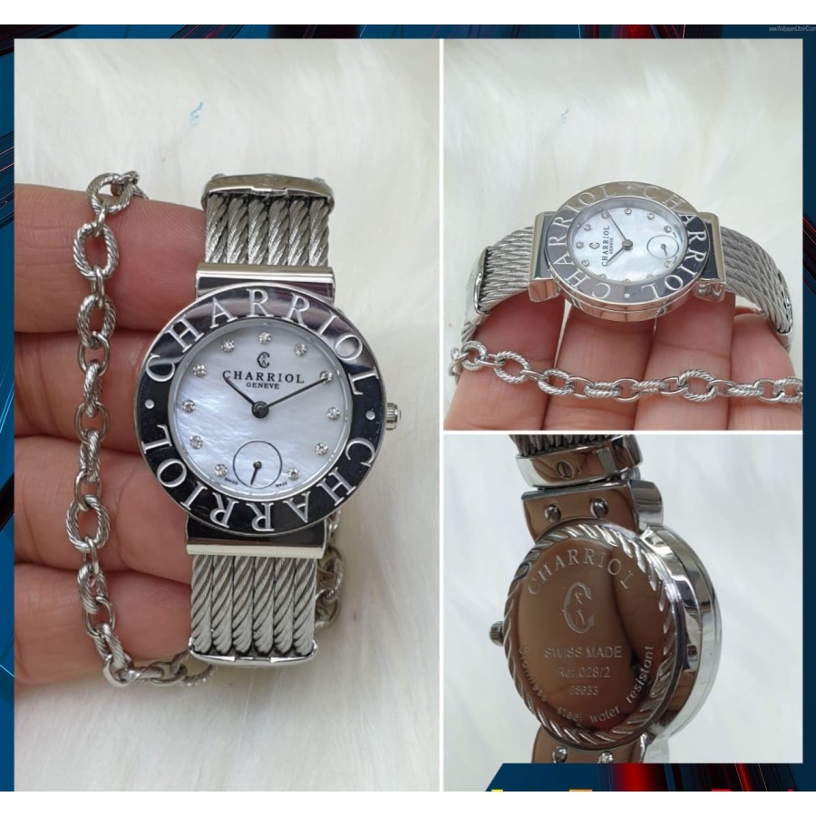 Hot Promo  Jam Tangan Wanita Terbaru CHR Second Silver Diameter 33mm Stainless Jam Tangan Fashion Wa