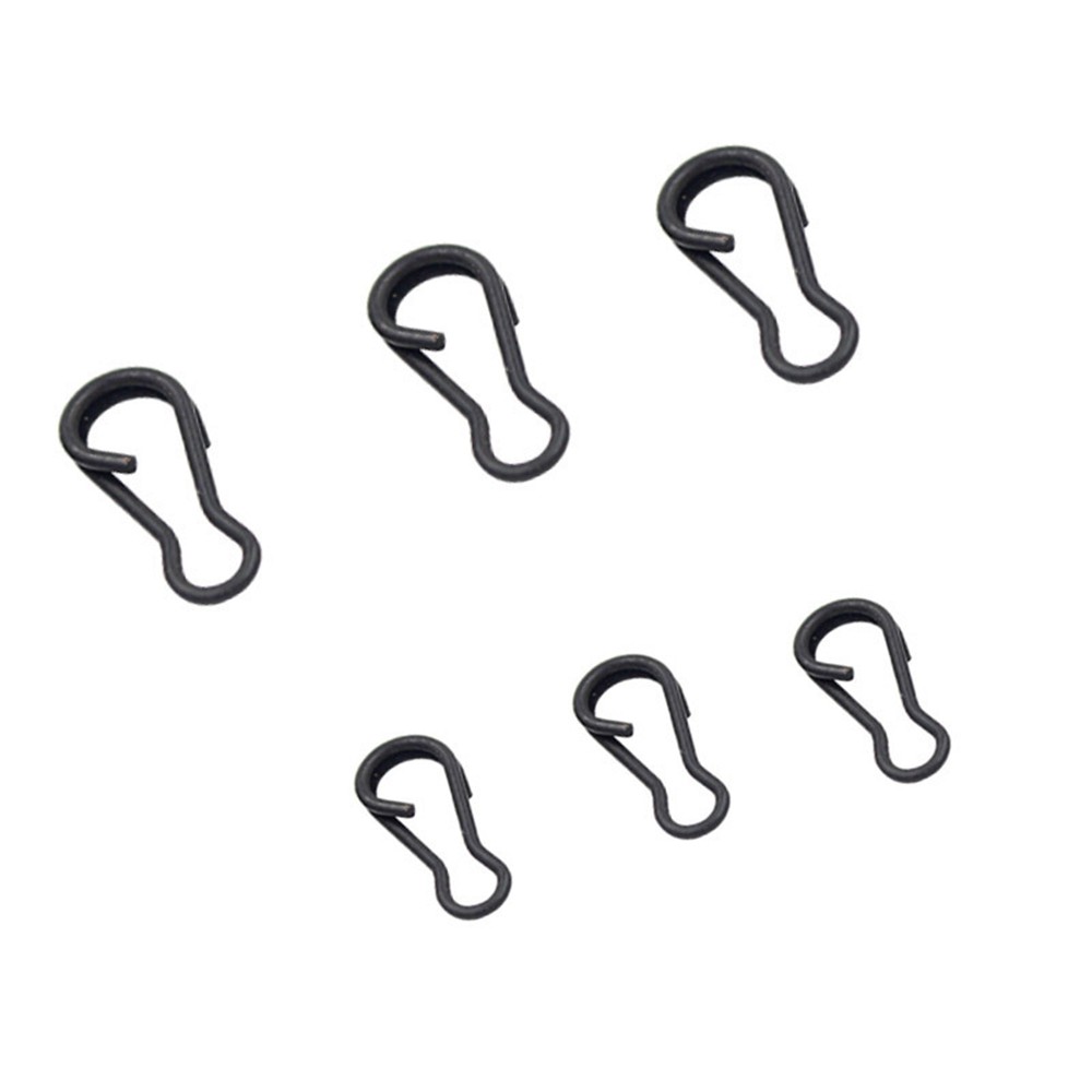 LANFY 30pcs/lot Connector Matte Black  Tackle Clips Carp Fishing Quick Change Fishing Tools Easy Link  Rolling Swivels Durable Terminal