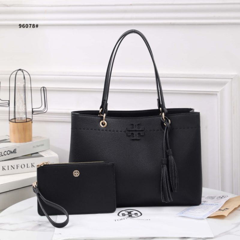 Tote bag McGraw Triple Compartment Leather Satchel #96078