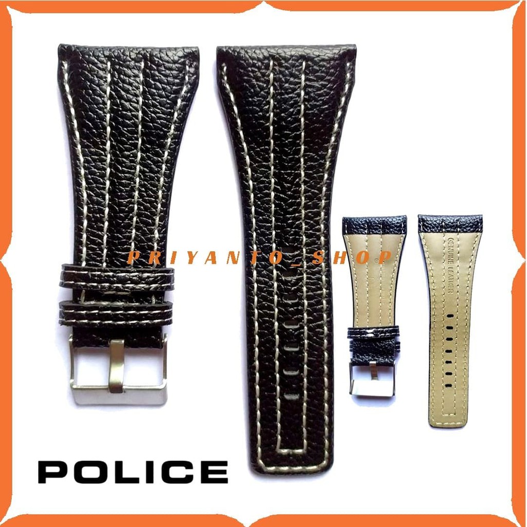 Strap Tali Jam Tangan Leathers Kulit Police 38mm