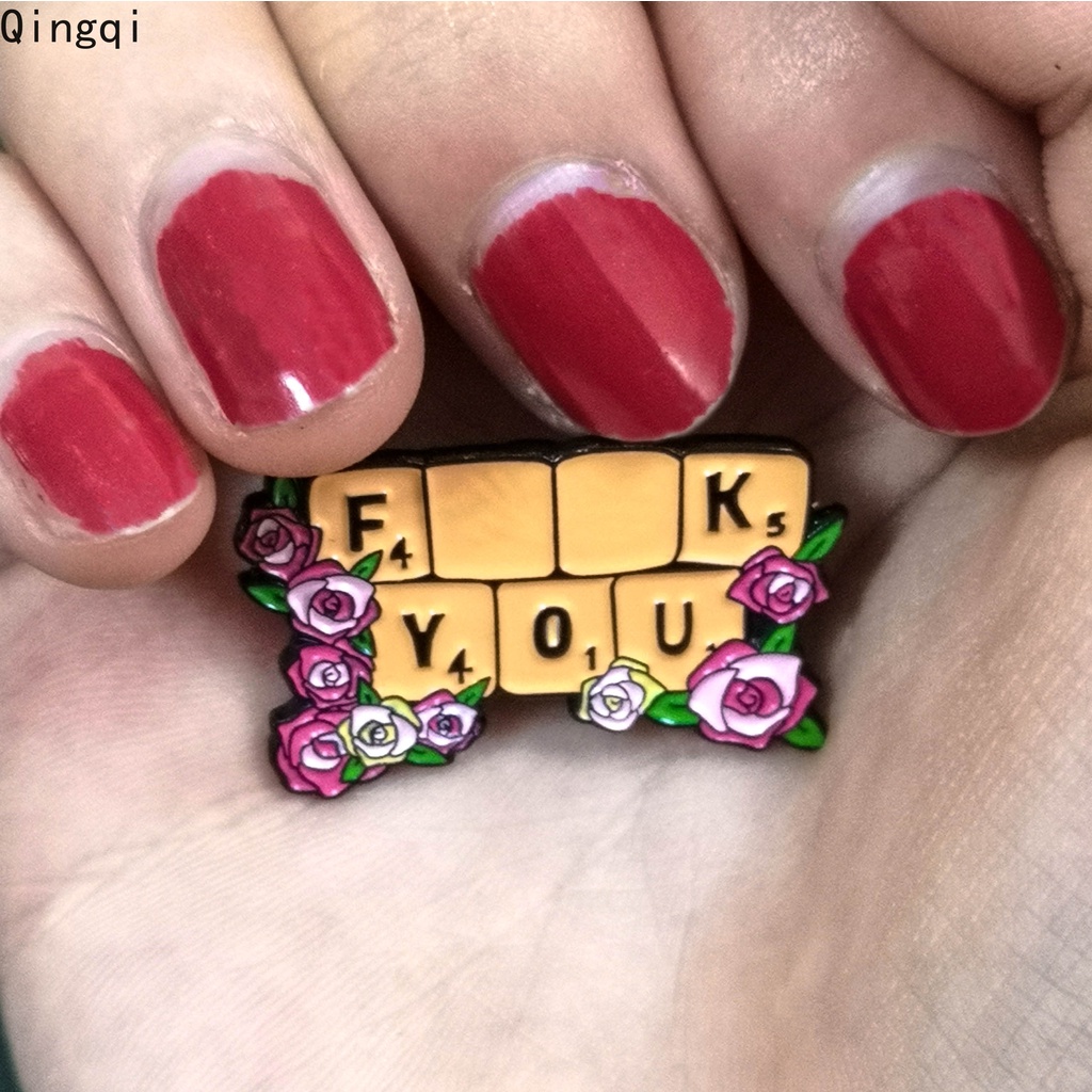 Bros Pin Enamel Bentuk Bunga Mawar Keyboard Untuk Hadiah