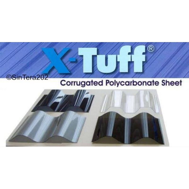 atap fiber plastik gelombang tebal awet x-tuff 0,7mm x 82cm
