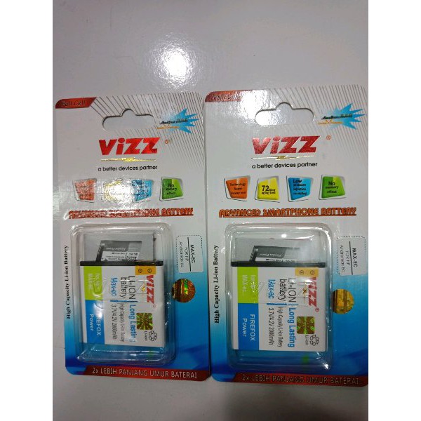 Battery Baterai Vizz Andromax EC Original Double Power