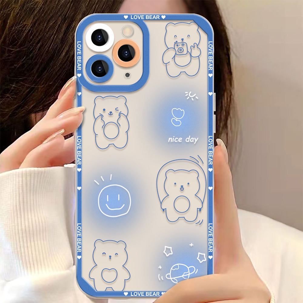 Soft Case TPU Motif Kartun Feul Bear Untuk Samsung Galaxy A12 A13 A22 A73 A53 S22 A72 4G / 5G A52S A32 A21S A71 A51 A50 A50S A30S S22 Ultra S21 S30 S2120