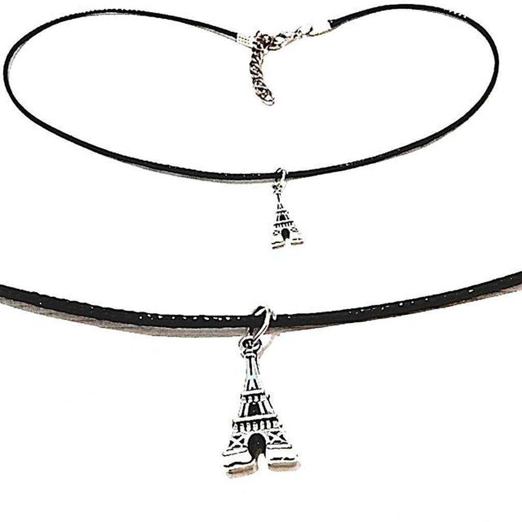 Baby Choker Necklace Silver Mini Eiffel | Kalung Handmade