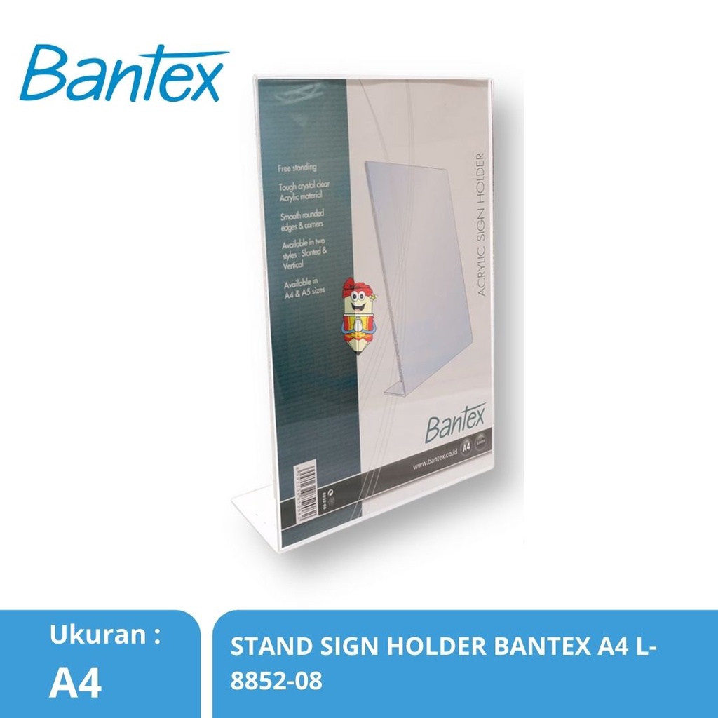 

Display Akrilik / Acrylic sign holder / tempat brosur / bantex A4 8852