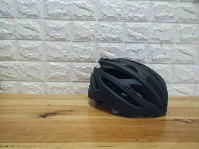 Helm Sepeda Cycling Helmet EPS Foam PVC Shell LED Safety Light - XK07 - Black