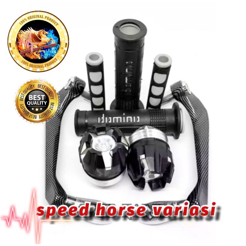 Paket 4in1 Paket 4 item paket murah Handgrip sisik plus jalu as plus Proguard Sabit+Karet Handle Universal untuk semua motor