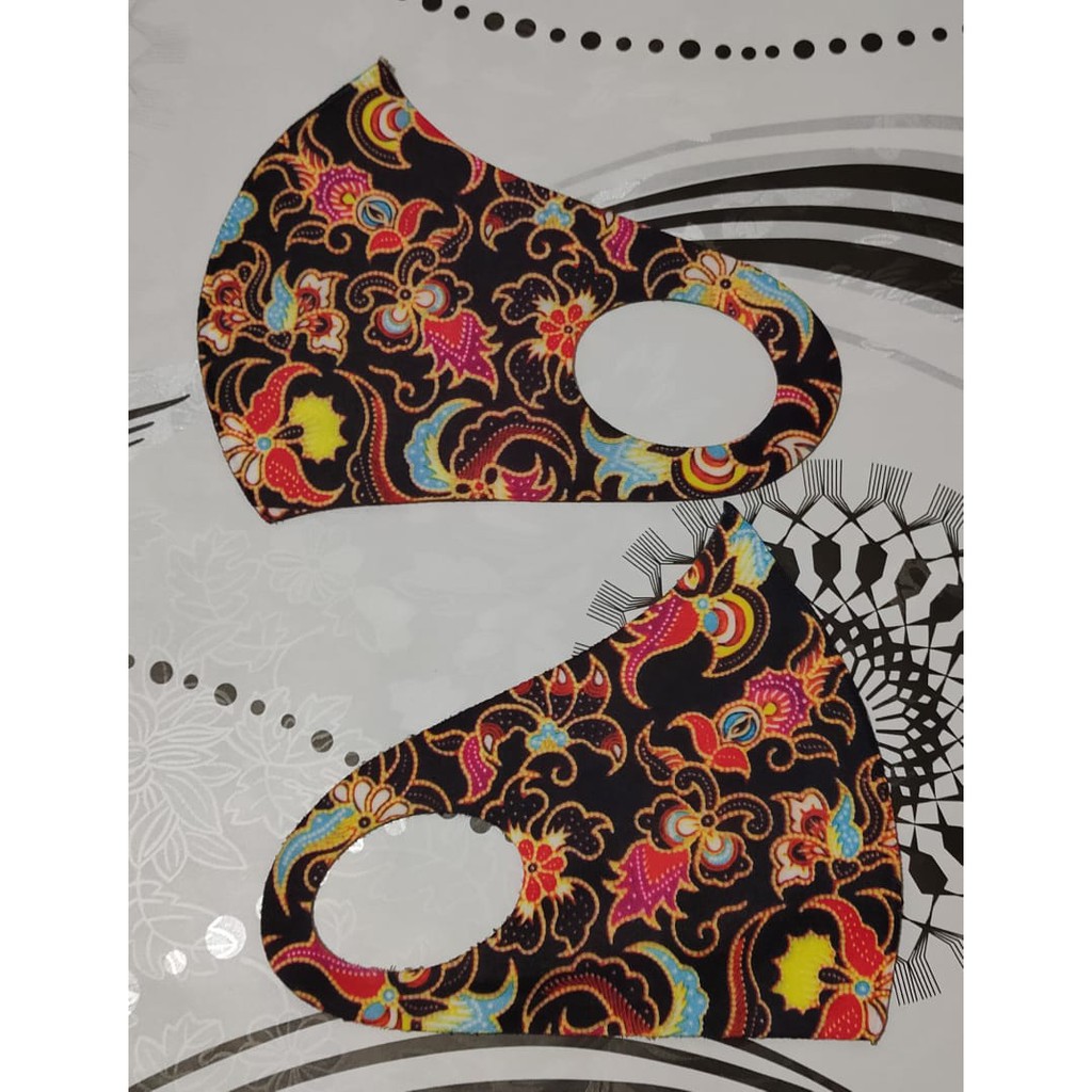 MASKER SCUBA PRINTING DEWASA / MASKER SCUBA BATIK / MASKER SCUBA BERGAMBAR