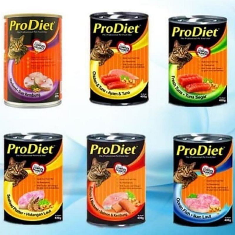 ProDiet Kaleng 400gr (12 kaleng) - Wet Food Makanan Kucing Kaleng 400Gr Cat food