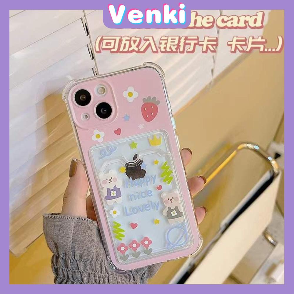 Casing Silikon Iphone 13 Pro Max 12 Pro Max 11 Pro Max 7 Plus Xr Xs Max Shockproof Motif Bunga Strawberry Pink