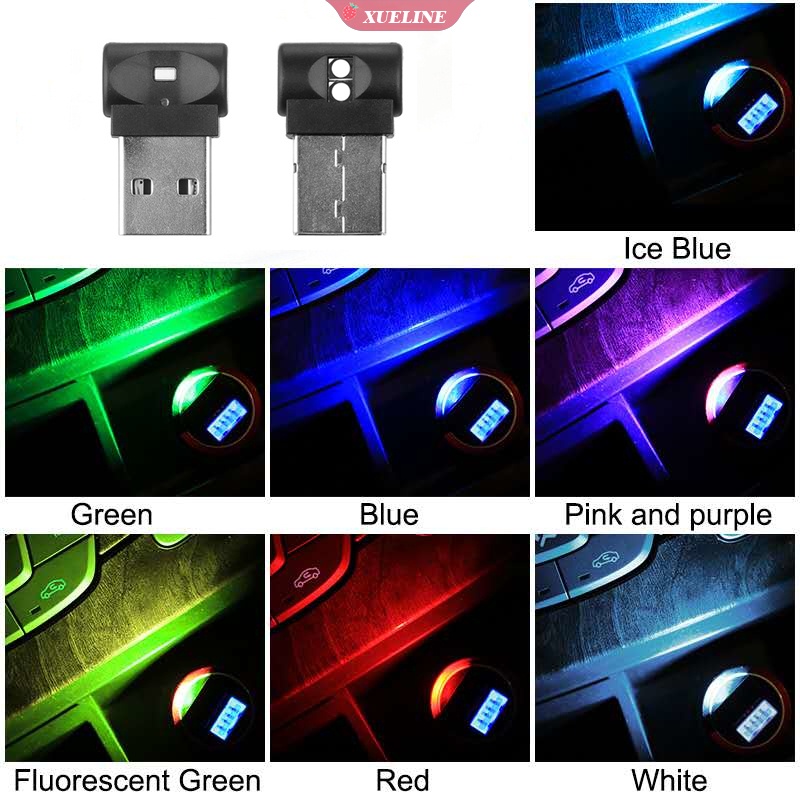 Lampu Atmosfir LED RGB USB Mini Untuk Dekorasi Interior Mobil