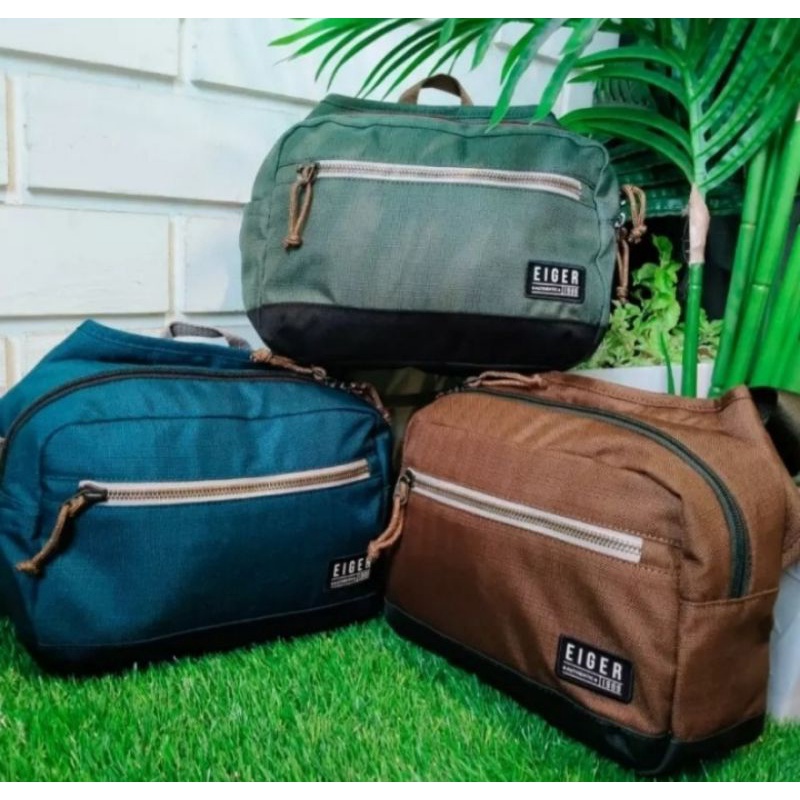 ElGER1989 Tas selempang Z-wanderway shoulder 4L navy/khaki/olive 7908 original