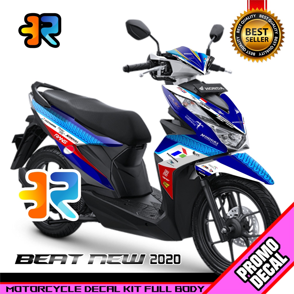 Decal Motor Beat Street New 2020 Desain Mandalika Sticker Decal Full Body