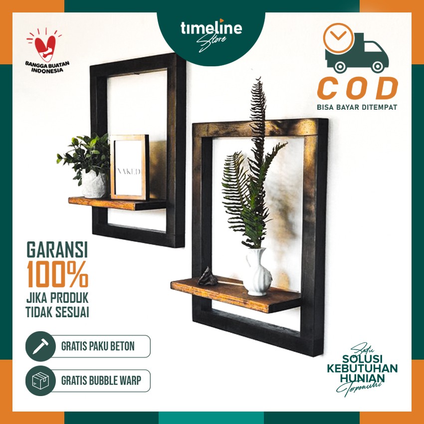 Dekorasi Ruang  Tamu Rumah Kamar Ambalan Frame Kayu  