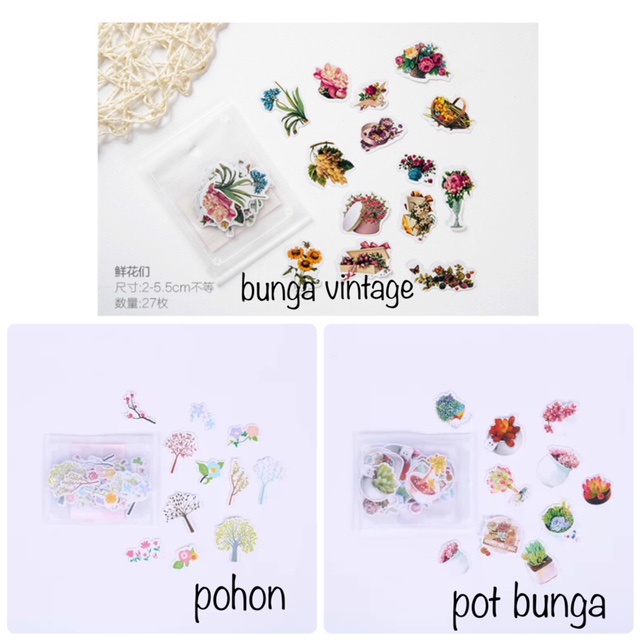 

STIKER aesthetic florest edition1pack isi 30pcs