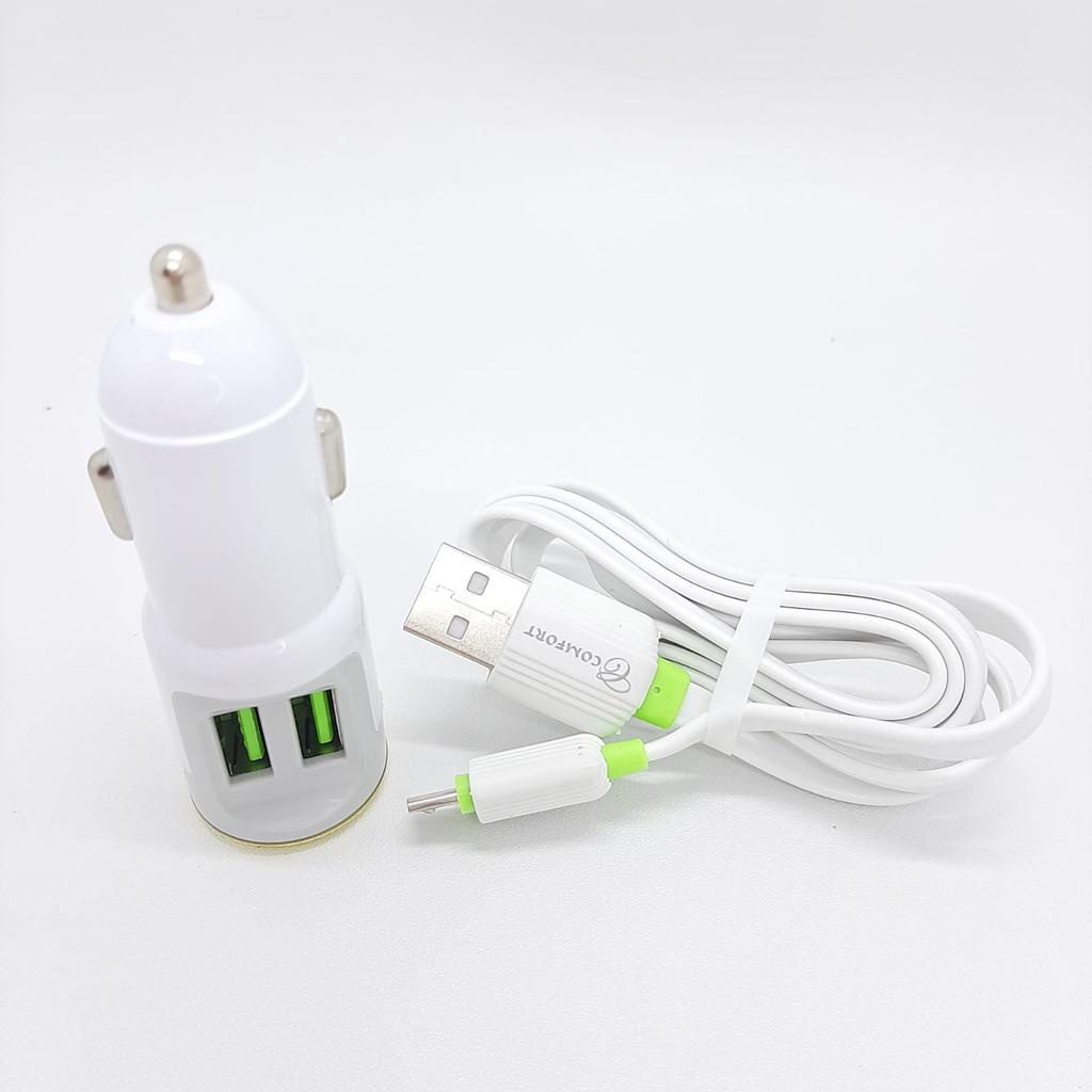 Charger Mobil LC88 Car Charger 2 USB Comfort Saver Mobil