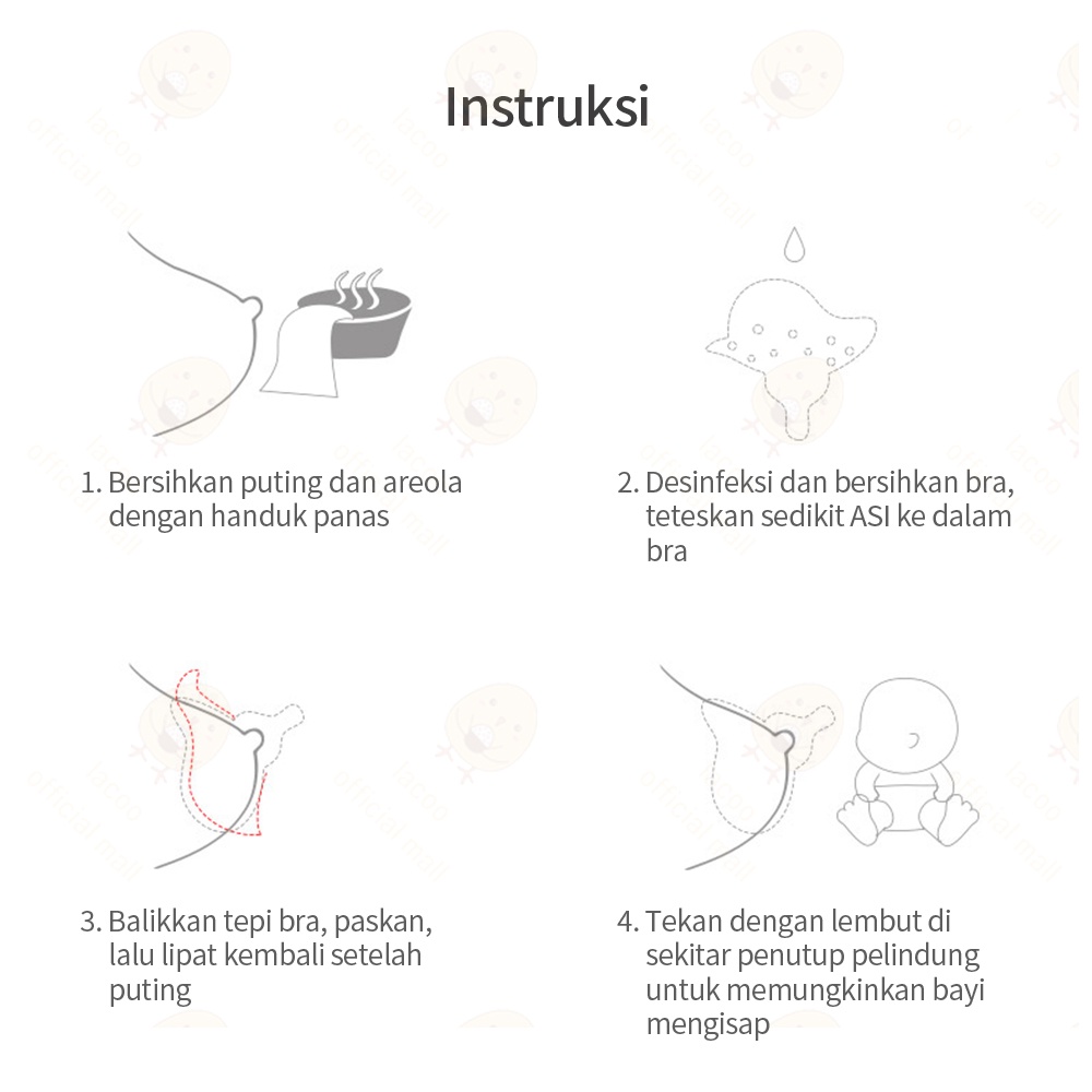 Lacoo Pelindung puting silikon menyusui penutup puting payudara untuk ibu BPA free 1pcs