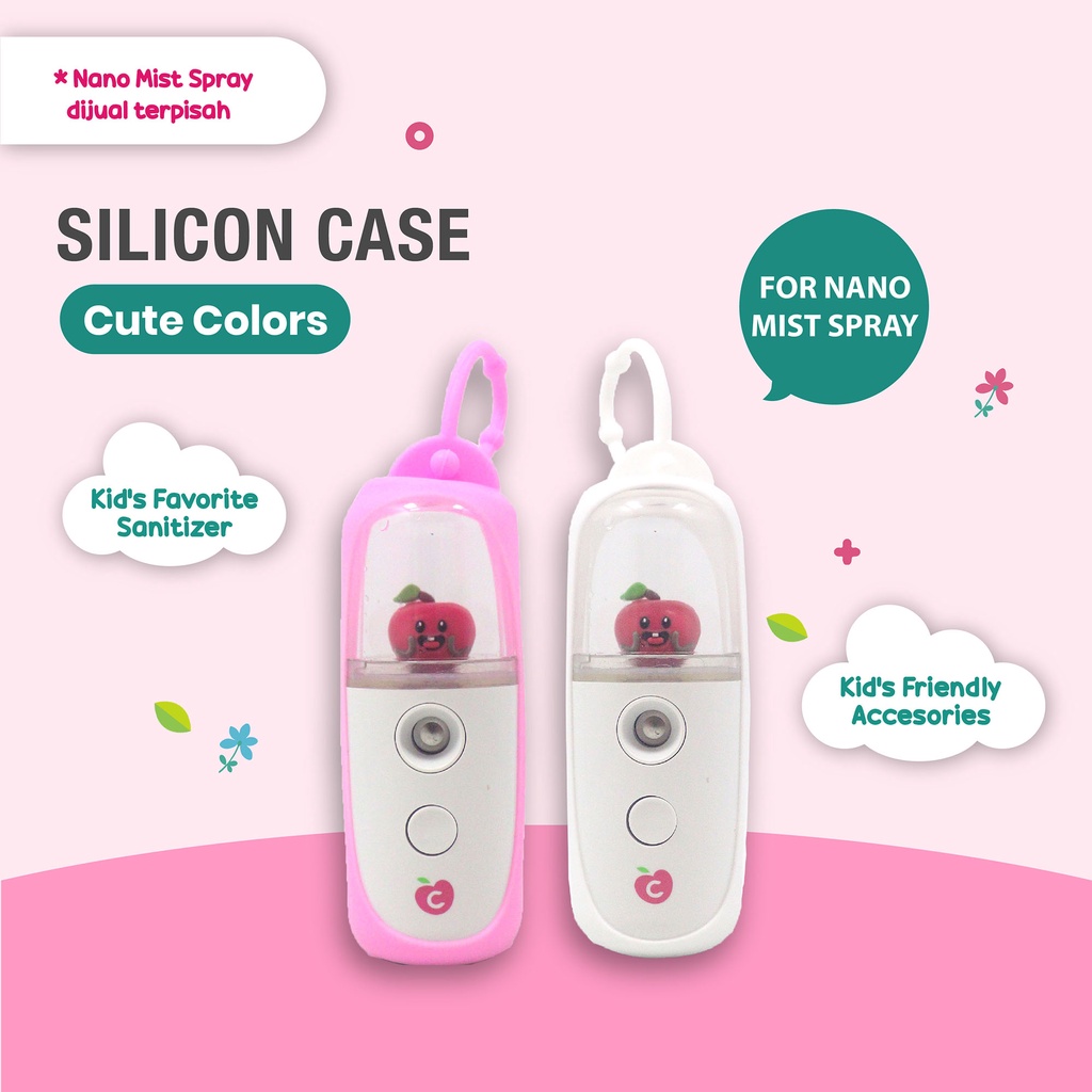 BerryC Silicon Case Untuk Proteksi Sanitizer Gantung Jadi Kalung Bahan Silicone Silikon karet pelindung nano face mist sprayer spray kalung bandul kuat aman multipurpose protector proteksi murah kuat lentur